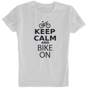 サイクルTシャツkeep-calm-and-bike-on